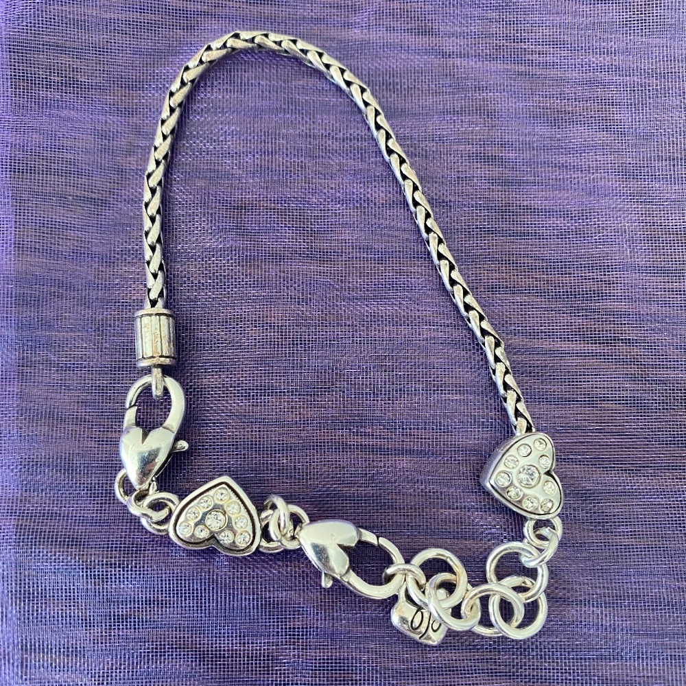 Brighton Charm Bracelet with Crystal Hearts